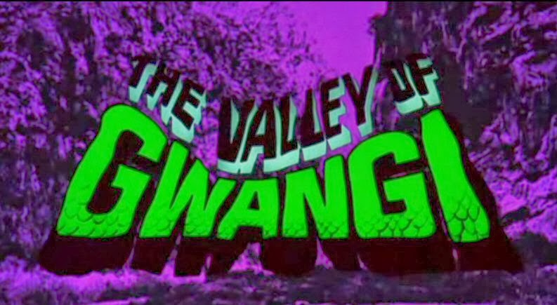 Rótulo inicial de la película "El valle de Gwangi"